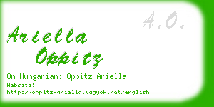 ariella oppitz business card